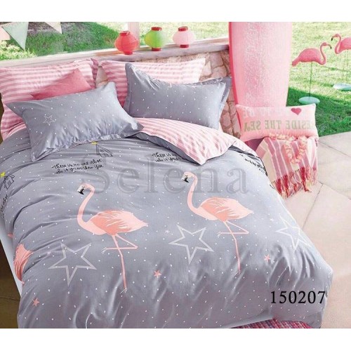 Комплект постельного белья "Звездный фламинго" евростандарт 150207-030