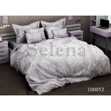 Комплект постільної білизни Selena "Вензель рожевий" полуторний 100052-010