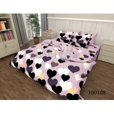 Комплект постельного белья "Сердечки Pink" полуторный 100108-010