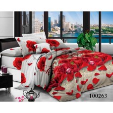 Комплект постельного белья "Роза красная 2" евростандартный 100263-030