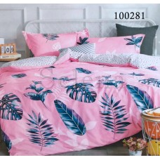 Комплект постельного белья "Монстера розовая" двуспальный 100281-020
