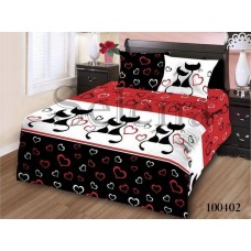 Комплект постельного белья "Парочка (красная)" полуторный 100402-010