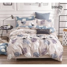 Комплект постельного белья "Фламинго бежевый" полуторный 100423-010