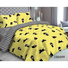 Комплект постельного белья "Желтые котики" двуспальный 100499-020
