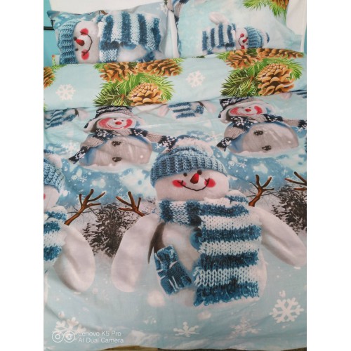 Комплект постільної білизни "Сніговички 2" євростандартний 100460-030