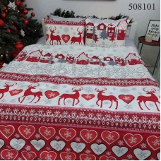 Комплект постельного белья "Рождественский олень" семейный 508101-050