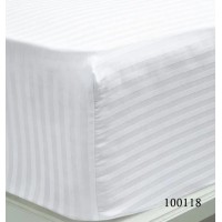Простынь на резинке 90х200х25 "White Stripe" 100118