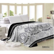 Плед Абстракция серая полуторный 500231