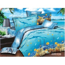 Комплект постельного белья "Дельфины" полуторный 600326-010