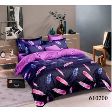 Комплект постільної білизни "Пір'я темне" Полуторний 610200-010