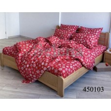 Комплект постільної білизни "Сніжинки Red" євростандарт 450103-030