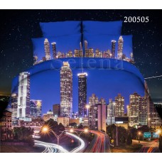 Комплект постільної білизни "Нічне місто 2" євростандарт 200505-030