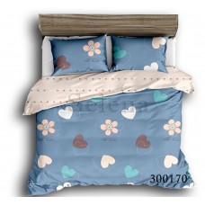 Комплект постільної білизни "Квіточки і сердечка" сімейний 300170-050