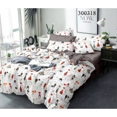 Комплект постільної білизни "Котяче сімейство" сімейний 300318-050