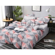 Комплект постільної білизни "Рожеві ромбики" сімейний 300401-050