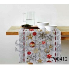 Скатерть-дорожка раннер ТМ Selena рогожка Новогодняя звезда 700412-140 50х140 см