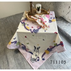 Скатерть Selena "Лавандовый кролик" с тефлоновой пропиткой 711105-110 180х140 см
